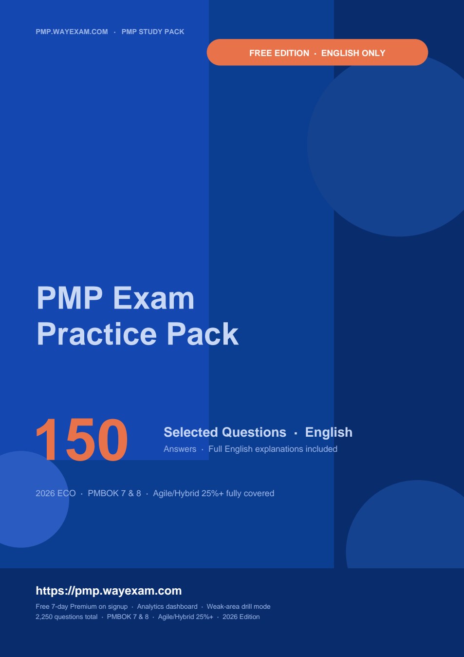 PMP Free Practice Pack - 150 questions